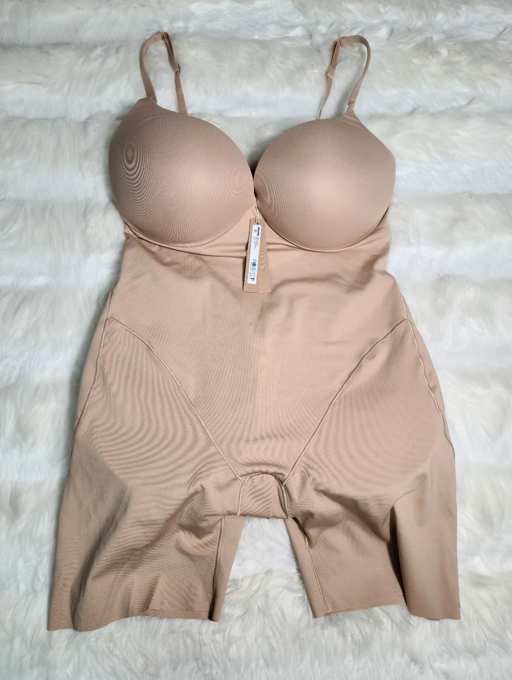 SKIMS Ultimate Mid Thigh Bodysuit Neutral Brown Clay XL NEW